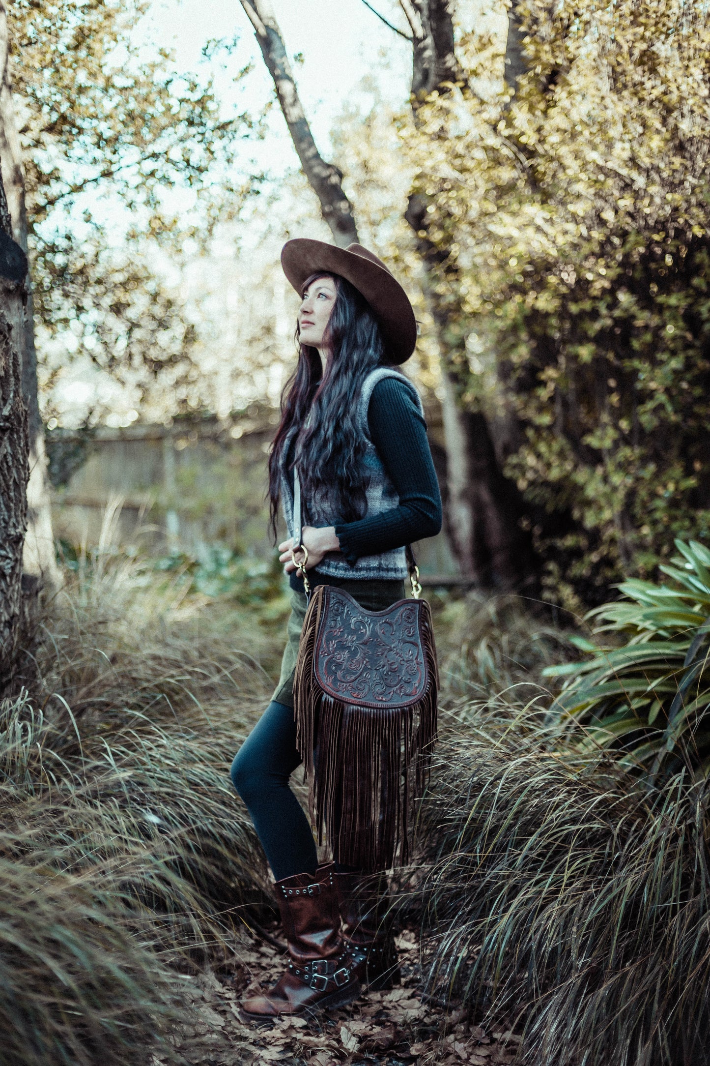 Brown Tassel Bag