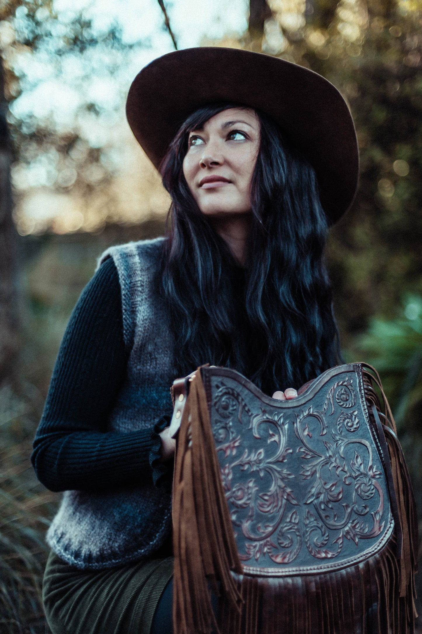 Brown Tassel Bag